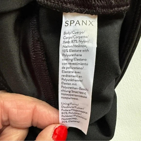 Spanx Faux Leather Black High Rise Black Legging Women's Small - Picture 5 of 15